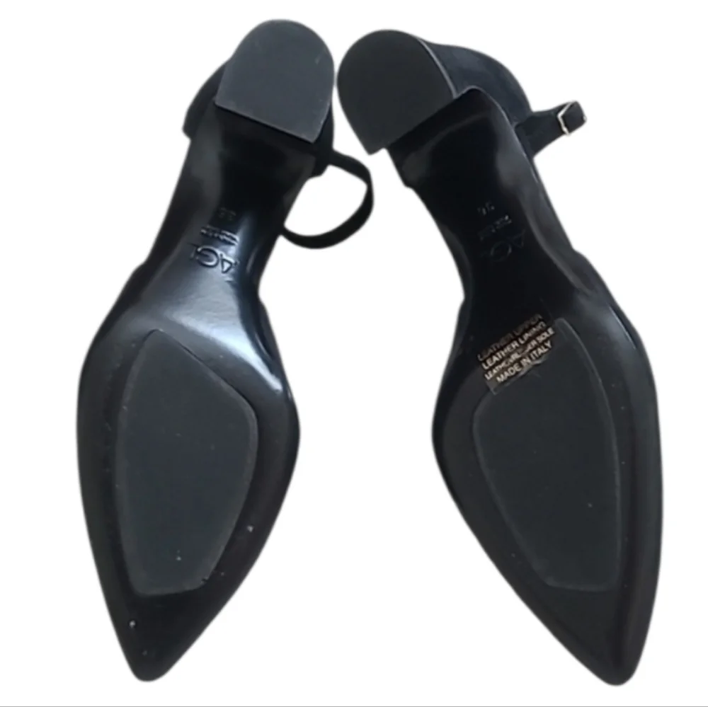 AGL Attilio Giusti Leombruni D'orsay Black Suede Pumps Heels